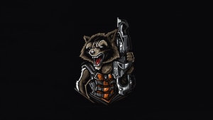 Rocket Raccoon, Superheroes, Minimalism, Minimalist, 4K wallpaper