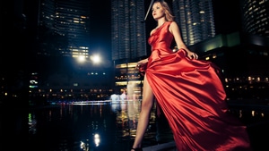 Red Dress, Girls, Model, Depth Of Field, 4K wallpaper
