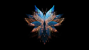 Fold phone, Black background, 4K wallpaper