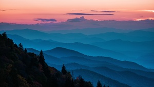 Blue Ridge Mountains, USA, Layers, Appalachian Mountains range, Scenic, Hiking trail, 4K wallpaper