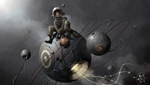 Astronaut, Artist, Artwork, Digital Art, 4K wallpaper
