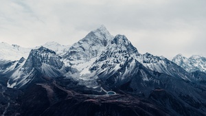 Mountain Peak, Himalayas, Nepal, Summit, Scenery, 4K wallpaper