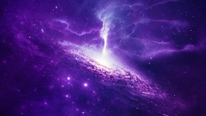 Universe, Spiral, Nebula, Galaxy, Purple, Outer space, Infinity, Aesthetic, 4K wallpaper