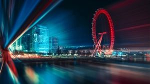 Ferris Wheel, Photography, Long Exposure, 4K wallpaper