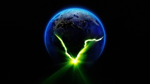 Alien, Earth, TV series, Black background, Alien planet, 4K wallpaper