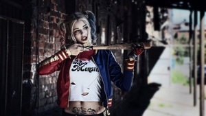 Harley Quinn, Supervillain, Cosplay, 4K wallpaper
