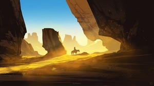 Horse, Artist, Artwork, Digital Art, Desert, Sand, Deviantart, 4K wallpaper