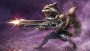 Rocket Raccoon, Digital Art, Artist, Artwork, 4K wallpaper