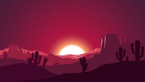 Cactus, Artist, Artwork, Digital Art, Minimalism, Minimalist, 4K wallpaper