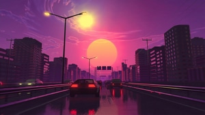 Artist, Artwork, Digital Art, Retrowave, 4K wallpaper