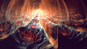 Flowers, Fractal, Deviantart, 4K wallpaper