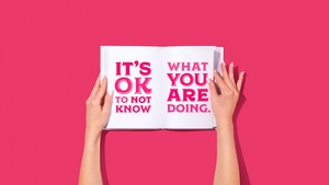 Motivational quotes, Book, Hands, Pink background, Pink text, 4K wallpaper