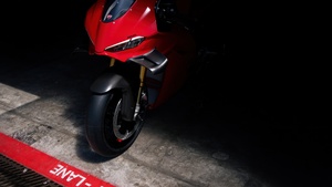 Ducati Panigale V4, 2025, Red bikes, Hanger, 4K wallpaper