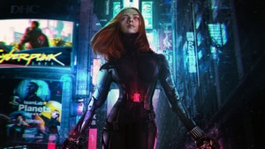 Black Widow, Cyberpunk 2077, Games, Deviantart, 4K wallpaper