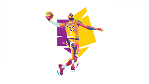 LeBron James, Lakers, American basketball player, Illustration, White background, NBA, Athlete, 4K wallpaper