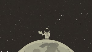 Astronaut, Artist, Artwork, Digital Art, Minimalism, Minimalist, 4K wallpaper