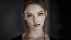 Blue Eyes, Girls, Model, Portrait, Depth Of Field, 4K wallpaper