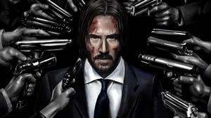 John Wick, Keanu Reeves, Artwork, Deviantart, 4K wallpaper