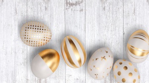 Easter eggs, Wooden background, Easter decor, Aesthetic, 4K wallpaper
