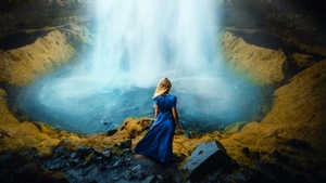 Girls, Model, Waterfall, Photography, 4K wallpaper