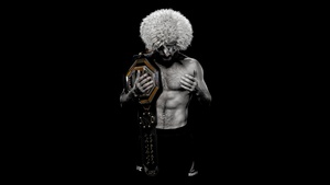 Champion, AMOLED, Ultimate Fighting Championship (UFC), Black background, 4K wallpaper