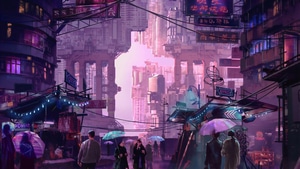 Neon, City, Artist, Artwork, Digital Art, Artstation, 4K wallpaper