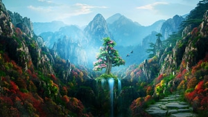 Colorful, Autumn, Forest, Nature, Parrot, Macaw, Spring, Deviantart, 4K wallpaper