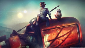 Rey, Bb 8, Star Wars, Digital Art, Deviantart, Artist, Artwork, 4K wallpaper
