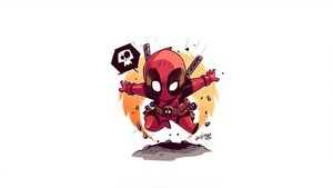Deadpool, Superheroes, Minimalism, Minimalist, 4K wallpaper