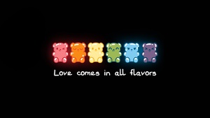 Black background, Love quotes, Multicolor, 4K wallpaper