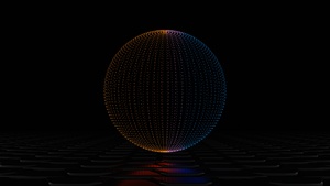 Sphere, 3D model, Dark background, 4K wallpaper