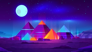 Pyramids, Artist, Artwork, Digital Art, Minimalism, Minimalist, 4K wallpaper