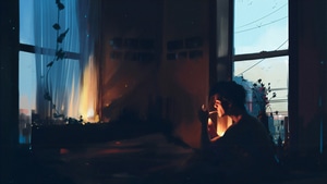 Alone, Smoking, Artist, Artwork, Digital Art, Artstation, 4K wallpaper