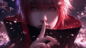 Itachi Uchiha, Red aesthetic, Naruto, 4K wallpaper