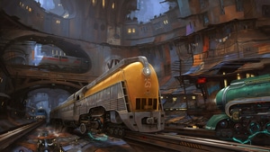 Train, Artist, Artwork, Digital Art, Cgi, 4K wallpaper