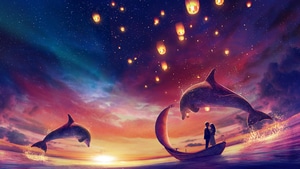 Love, Couple, Artist, Artwork, Digital Art, Deviantart, Dolphin, 4K wallpaper