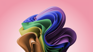 Windows 11, Ultrawide, Colorful abstract, Pink background, Multicolor, Aesthetic, 4K wallpaper