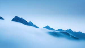 Above clouds, Mountains, Mist, Fog, HONOR Magic Vs, Stock, 4K wallpaper
