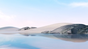 Landscape, Microsoft Surface Laptop, Clear sky, Stock, Lake, Daytime, 4K wallpaper