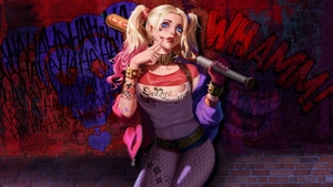 Harley Quinn, Supervillain, Artwork, Digital Art, Superheroes, 4K wallpaper
