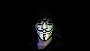 Anonymus, Hacker, Computer, Mask, Deviantart, 4K wallpaper