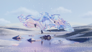 Microsoft 365, Surreal, Windows logo, Landscape, Aesthetic, 4K wallpaper
