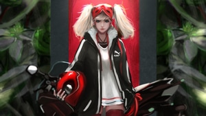 Anime Girl, Anime, Biker, Artist, Artwork, Digital Art, Deviantart, 4K wallpaper