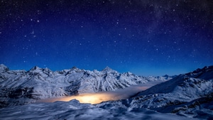 Mountains, Snow, Winter, Nature, Cold, 4K wallpaper