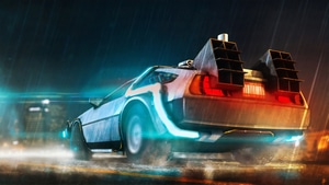 Delorean, Cars, Cyberpunk, Artist, Artwork, Digital Art, 4K wallpaper