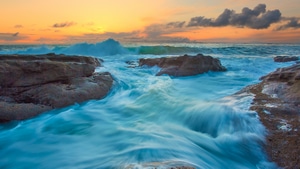 Long Exposure, Tides, Waves, Nature, 4K wallpaper