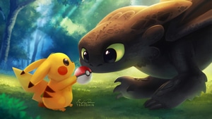 Pikachu, Deviantart, Artwork, Artist, How To Train Your Dragon, 4K wallpaper
