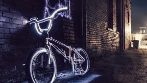 Bicycle, Neon, Photography, 4K wallpaper