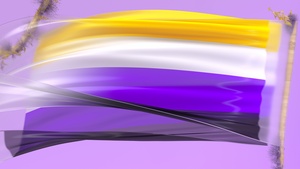 LGBTQ, Flag, Microsoft Pride, Purple background, Purple aesthetic, 4K wallpaper