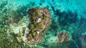 Beach, Seychelles, Seascape, Aerial view, Aerial Photography, 4K wallpaper